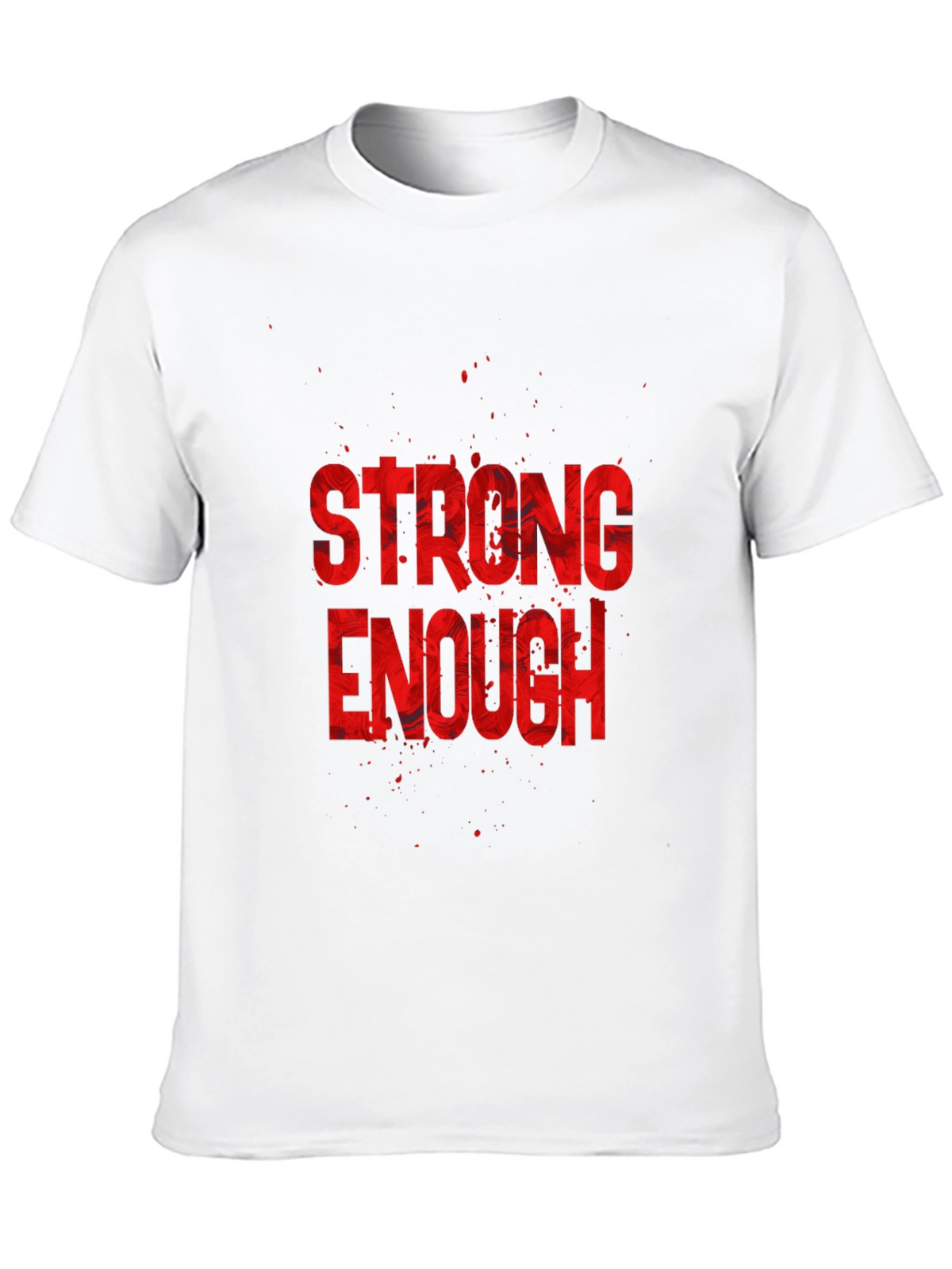 Strong Enough Graphic Tee - Black Cotton T-Shirt