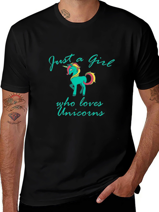 Unicorn Lovers T-Shirt - Just a Girl Who Loves Unicorns
