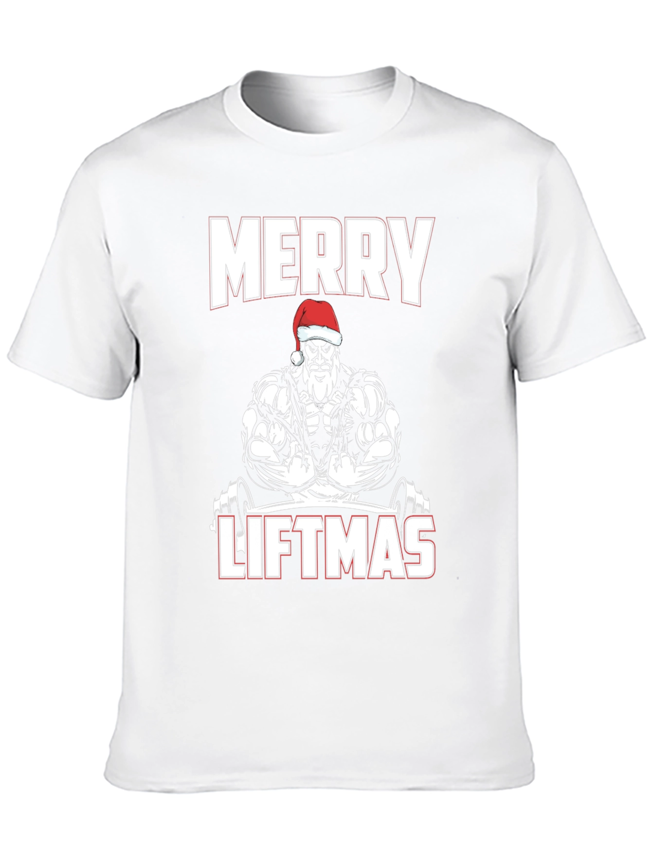 Merry Liftmas Weightlifting Santa T-Shirt