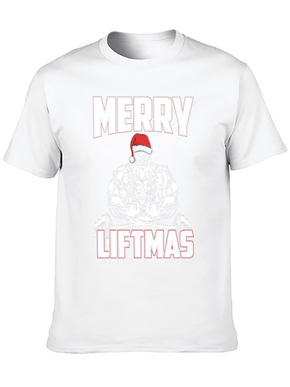 Merry Liftmas Weightlifting Santa T-Shirt