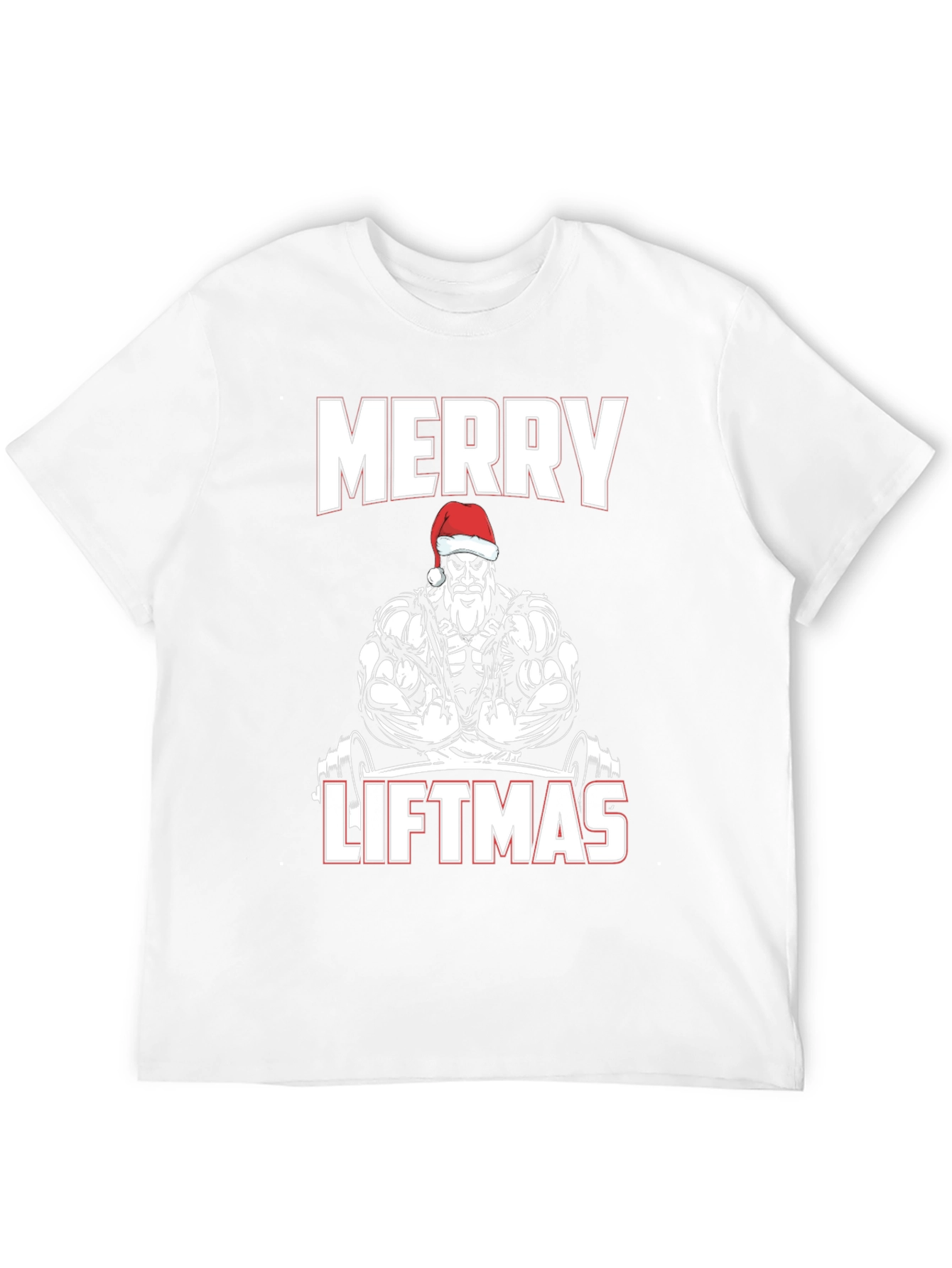 Merry Liftmas Weightlifting Santa T-Shirt