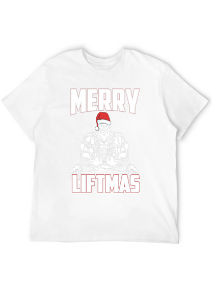 Merry Liftmas Weightlifting Santa T-Shirt