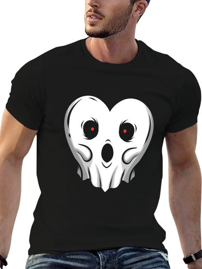 Ghostly Heart Graphic Tee - Spooky & Stylish