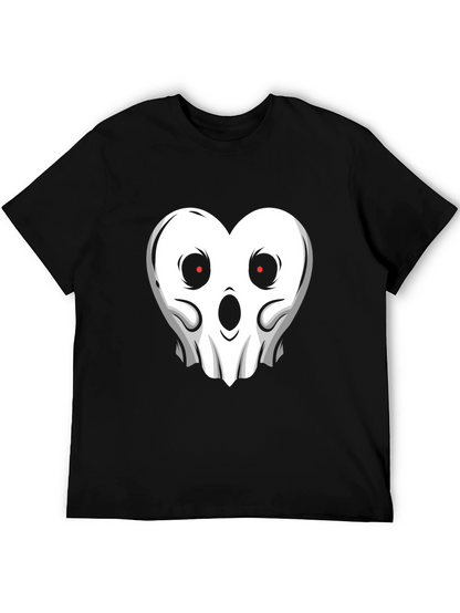 Ghostly Heart Graphic Tee - Spooky & Stylish