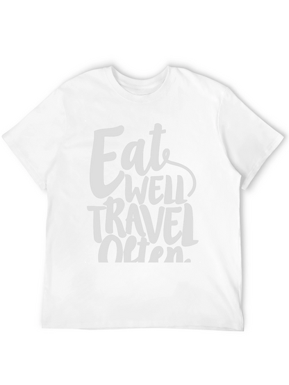 Eat Well Travel Often Graphic Tee - Black