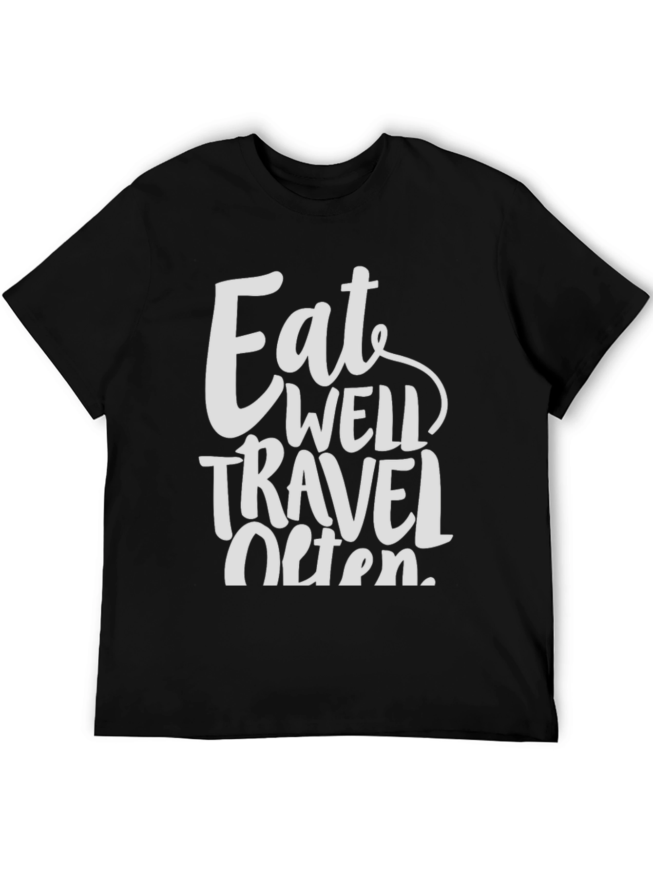 Eat Well Travel Often Graphic Tee - Black