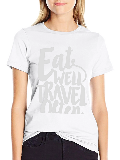 Eat Well Travel Often Graphic Tee - Black