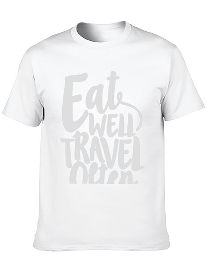 Eat Well Travel Often Graphic Tee - Black