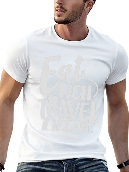 Eat Well Travel Often Graphic Tee - Black