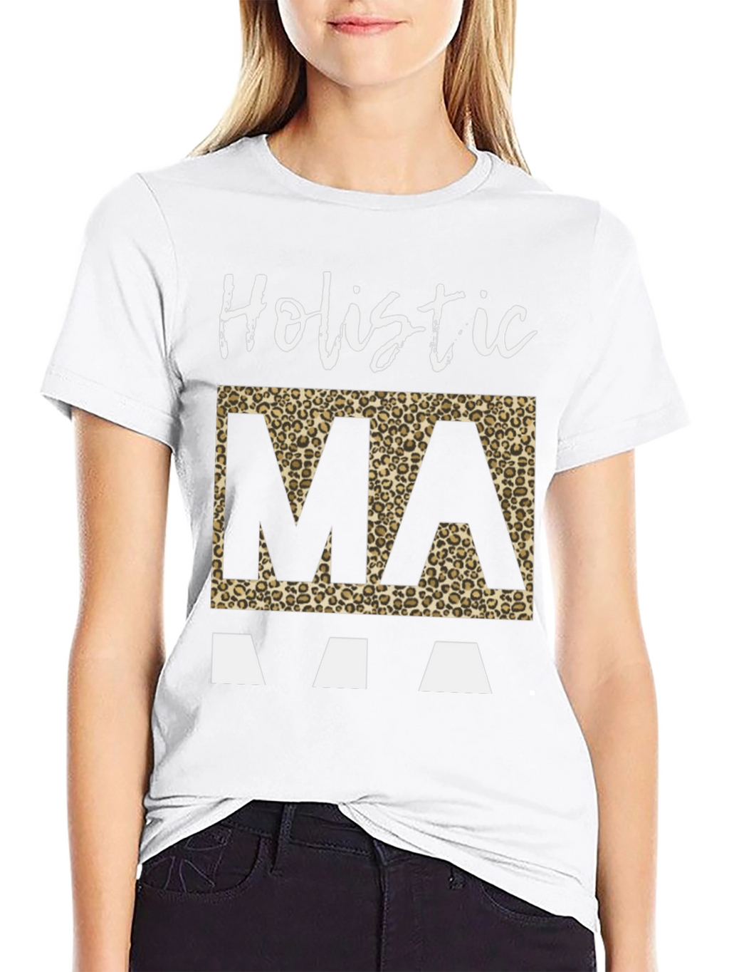 Holistic Mama Leopard Print Graphic Tee