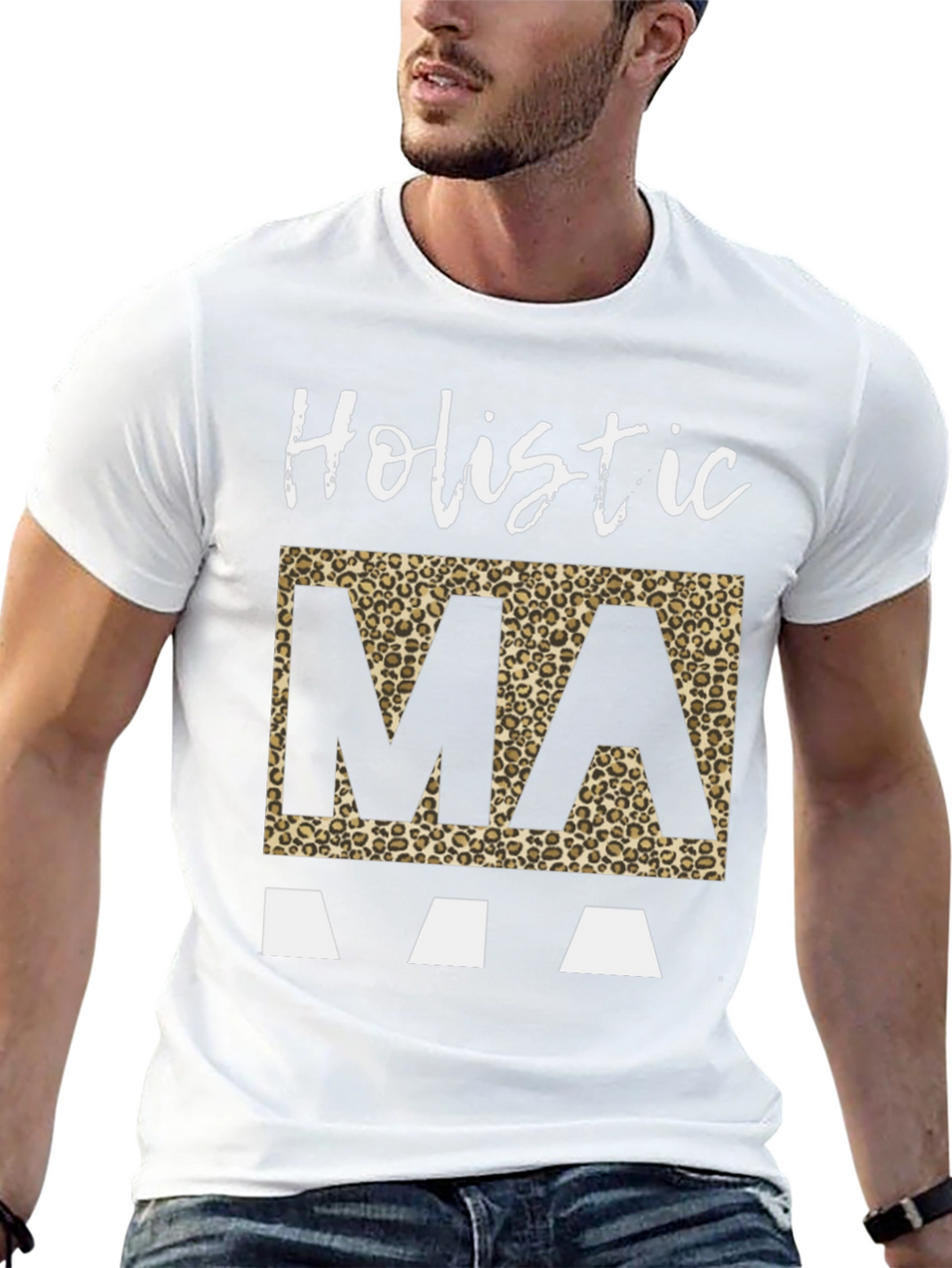 Holistic Mama Leopard Print Graphic Tee