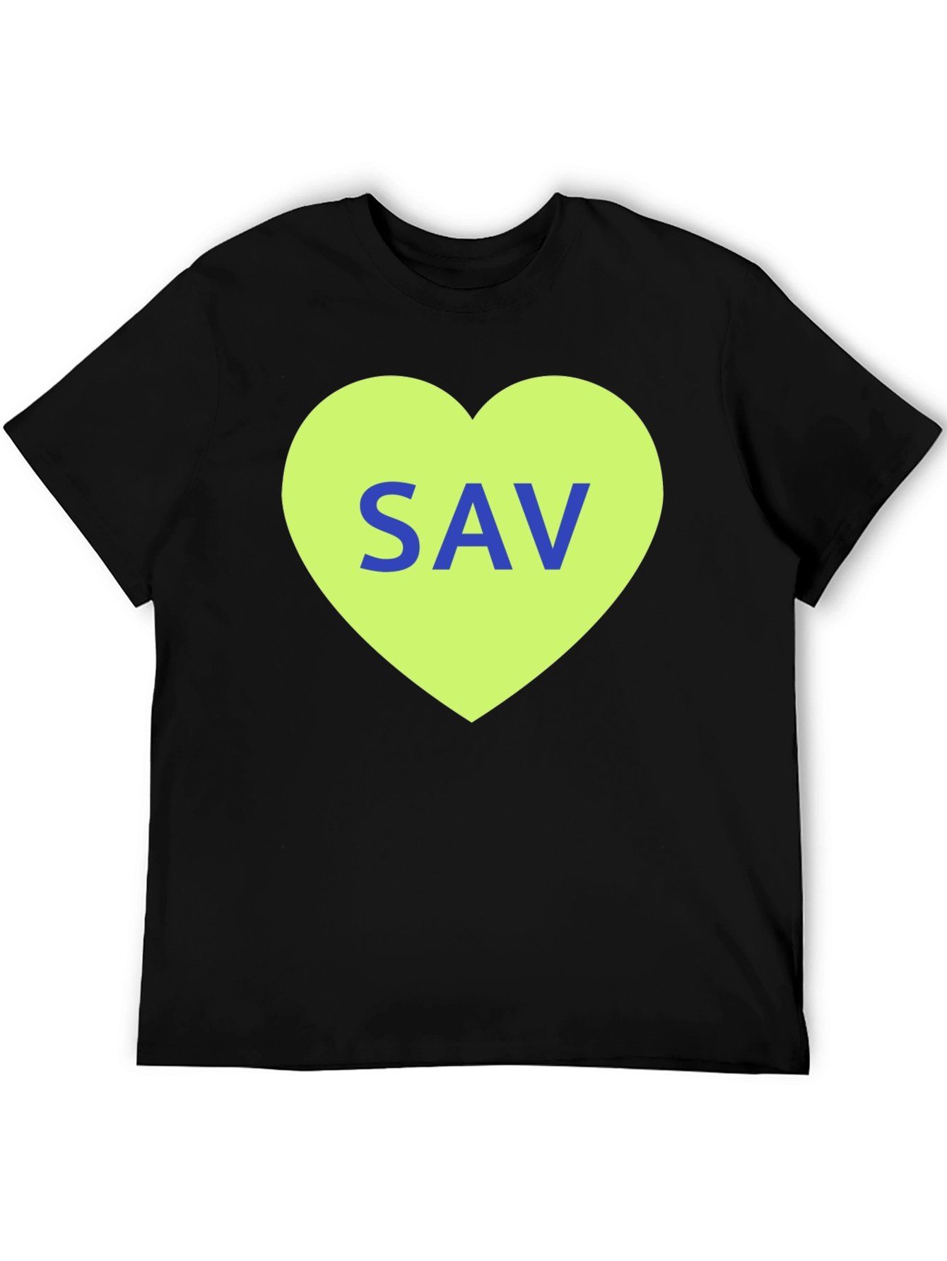 SAV Heart Graphic T-Shirt - Stylish Cotton Tee