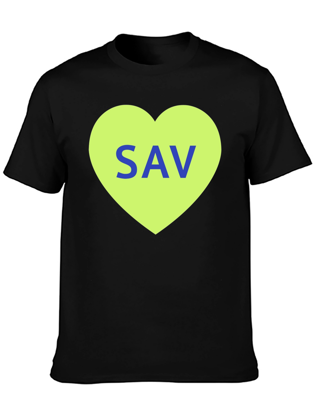 SAV Heart Graphic T-Shirt - Stylish Cotton Tee
