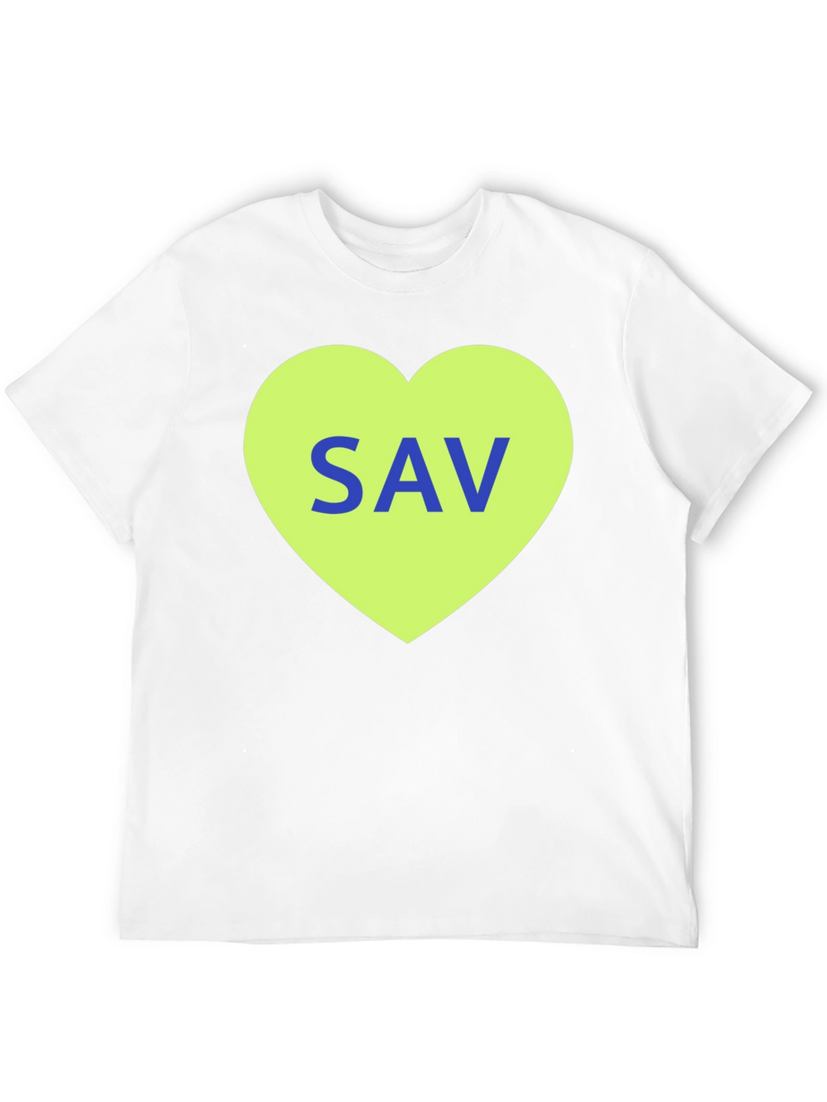 SAV Heart Graphic T-Shirt - Stylish Cotton Tee