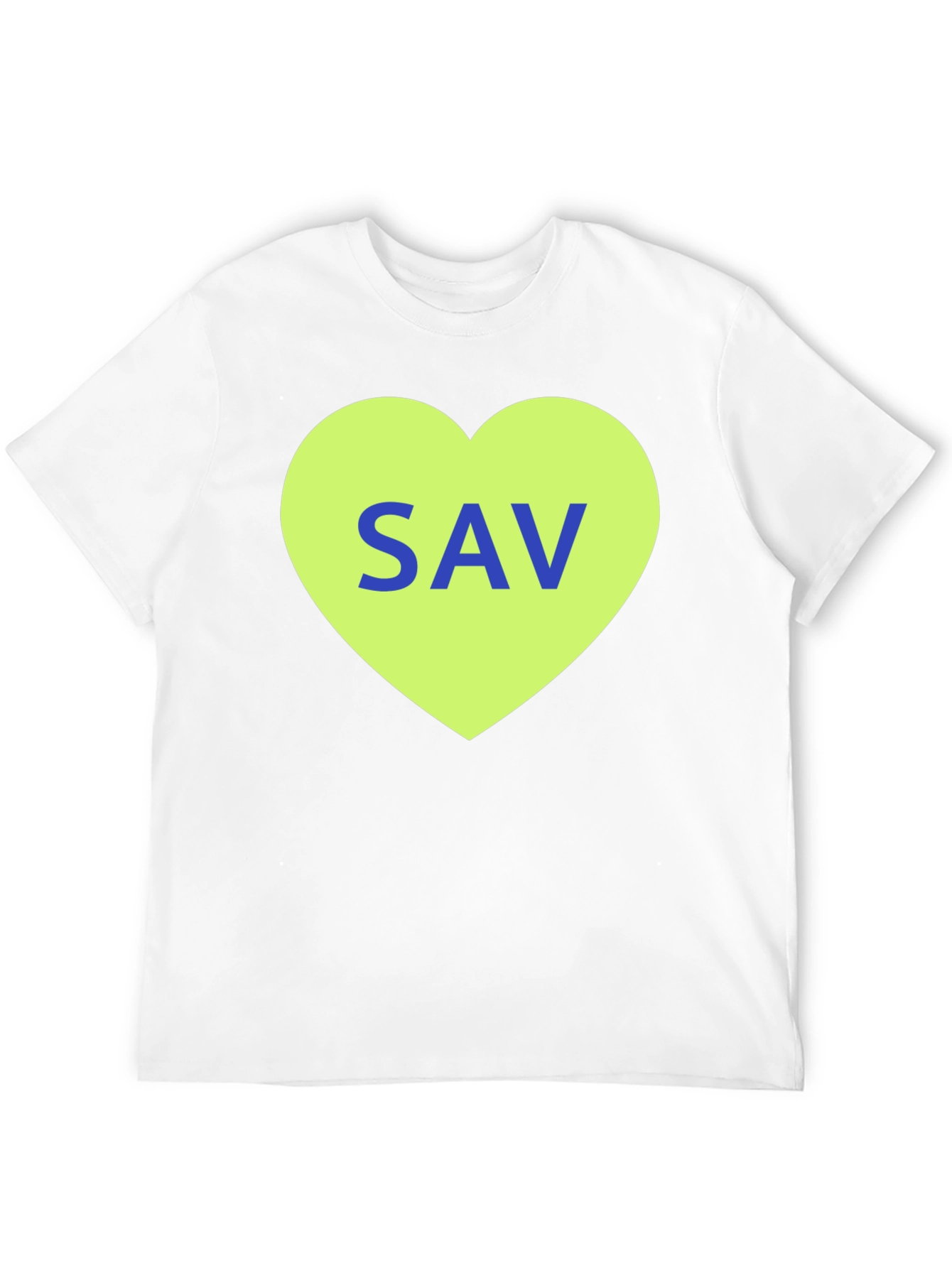 SAV Heart Graphic T-Shirt - Stylish Cotton Tee