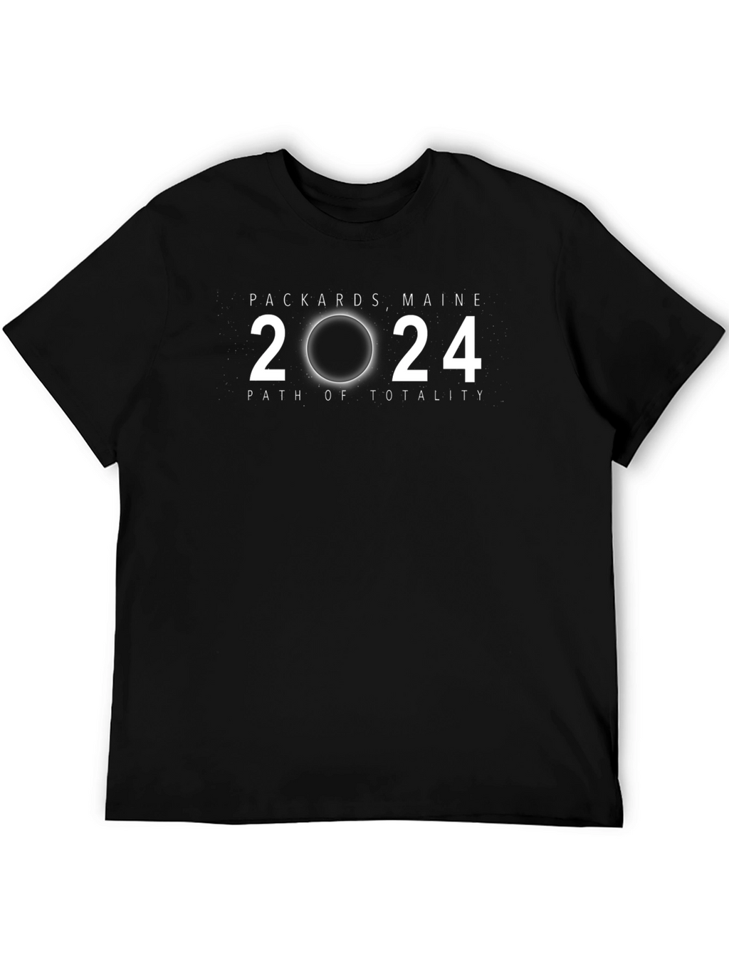 Packards Maine 2024 Path of Totality Black T-Shirt
