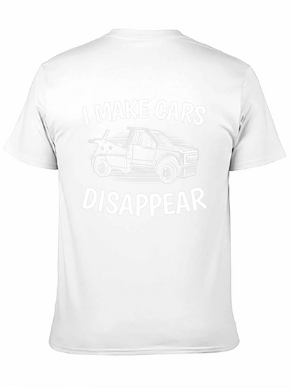 I Make Cars Disappear Black Graphic Tee