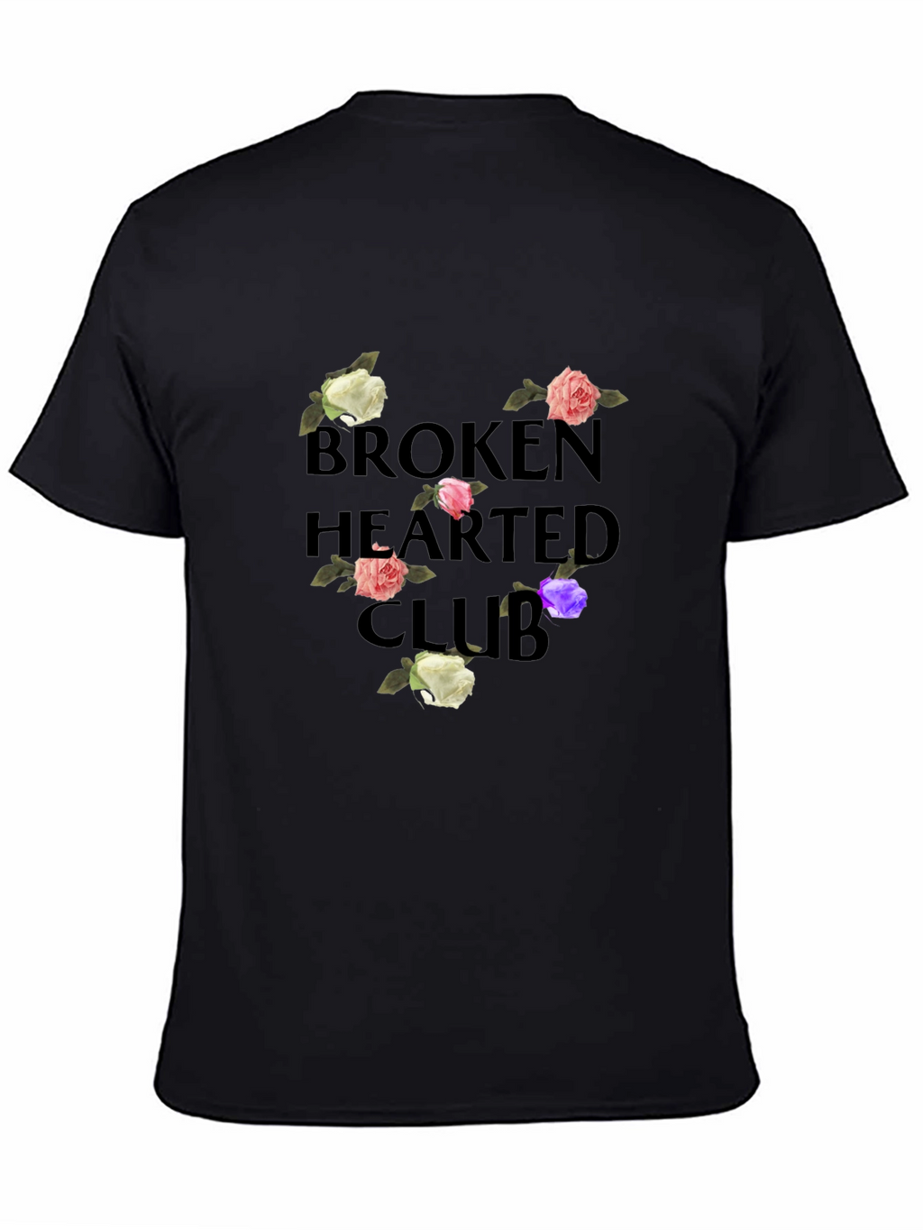 Broken Hearted Club Graphic Tee - Black