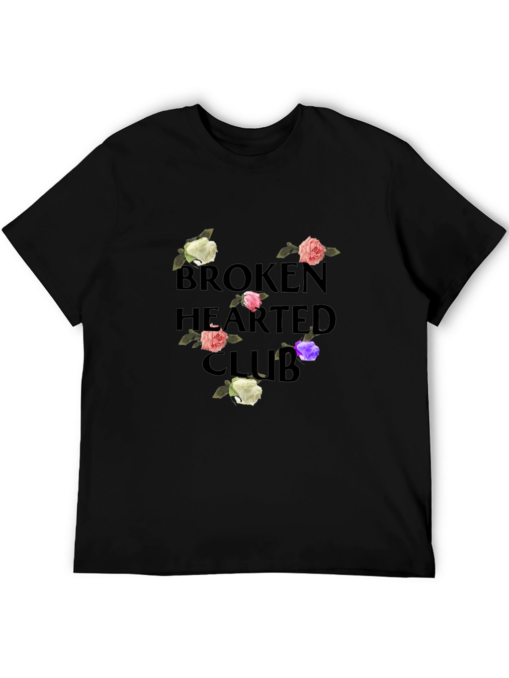 Broken Hearted Club Graphic Tee - Black