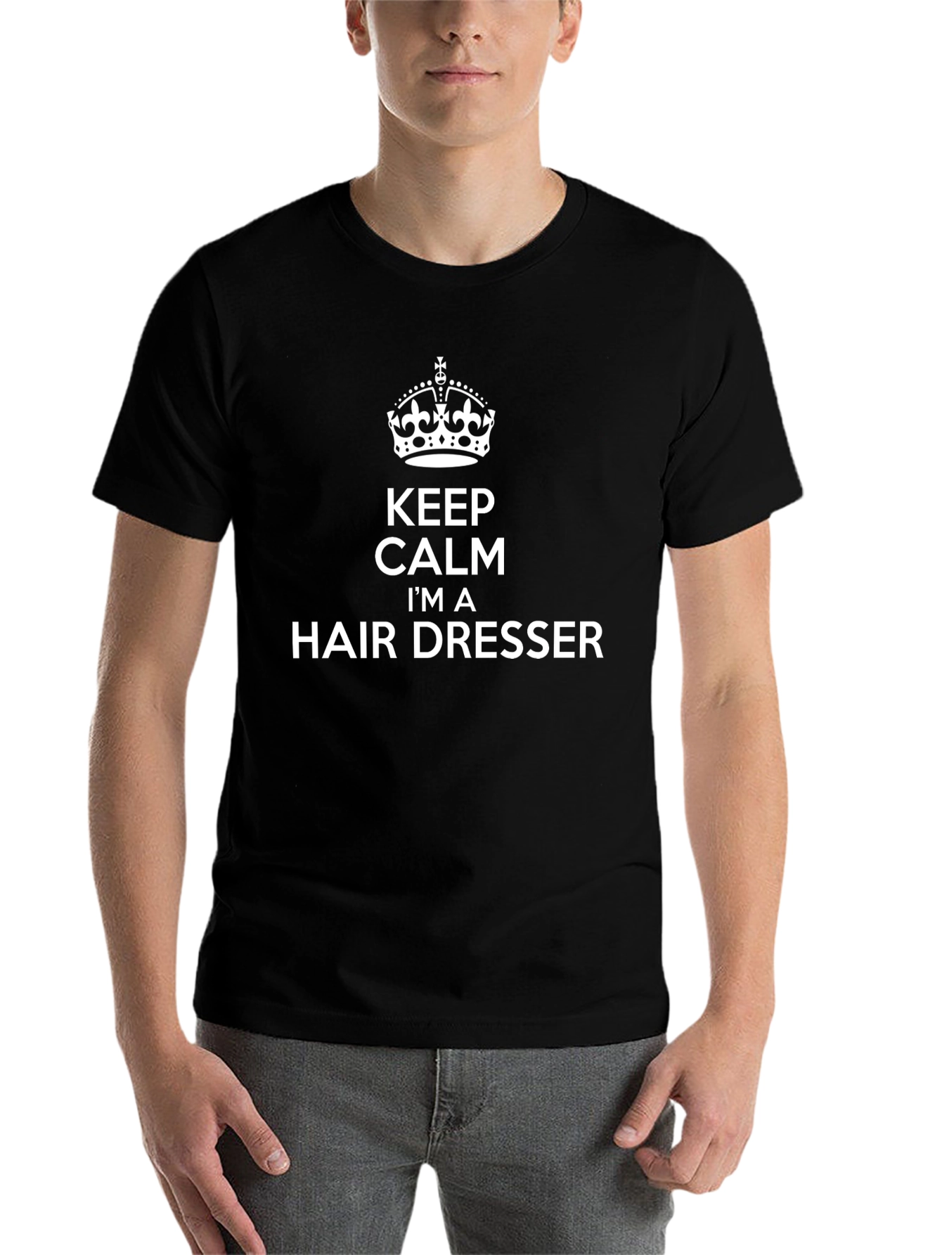 Keep Calm Hair Dresser Black T-Shirt