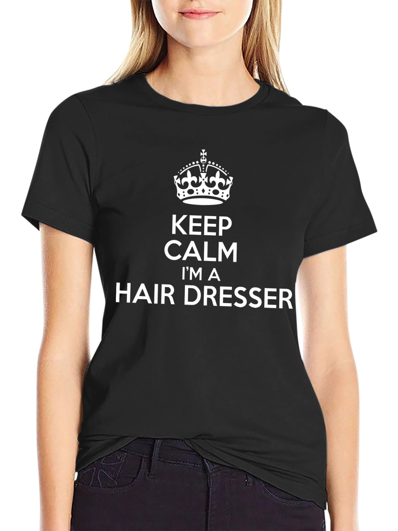 Keep Calm Hair Dresser Black T-Shirt