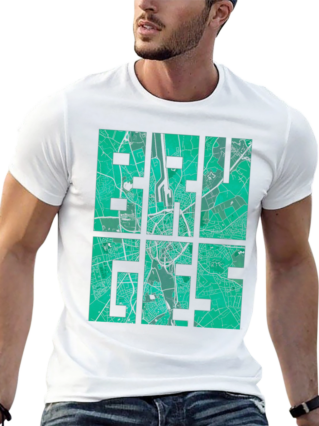 City Map Graphic Tee - Black