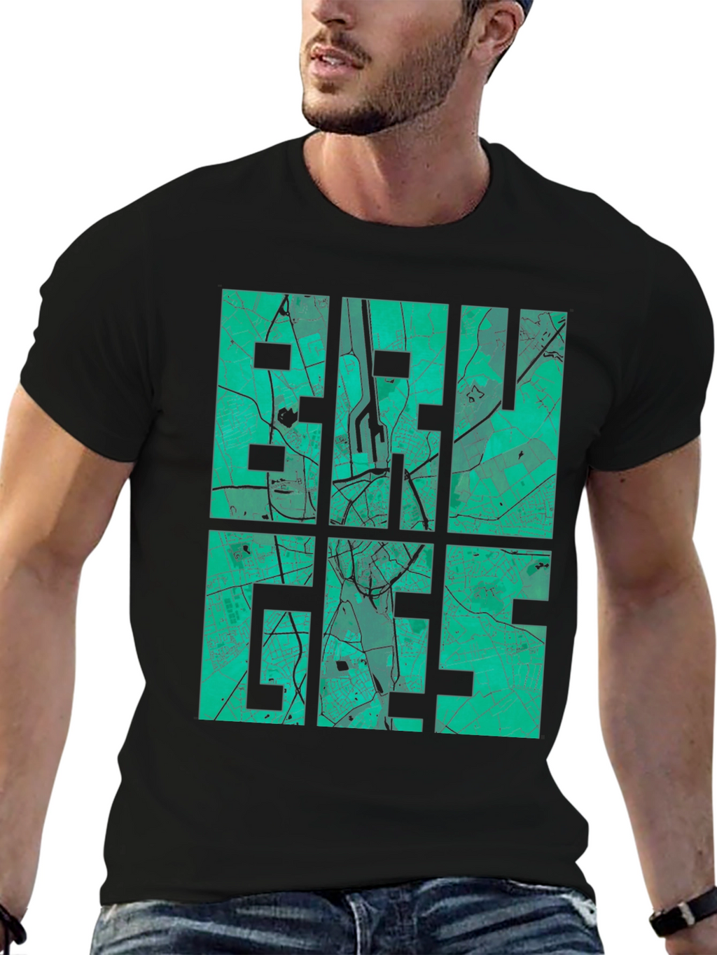 City Map Graphic Tee - Black