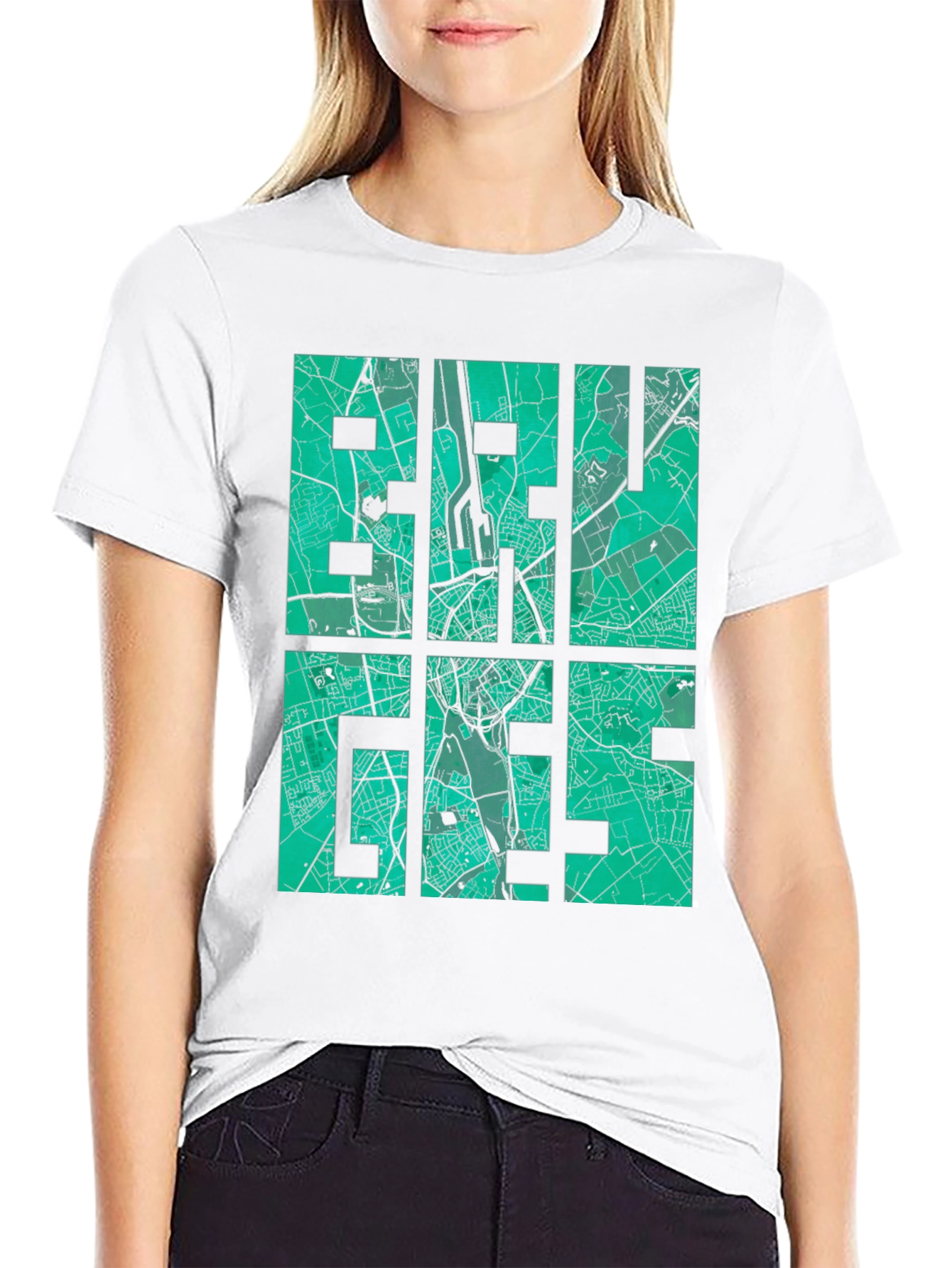 City Map Graphic Tee - Black