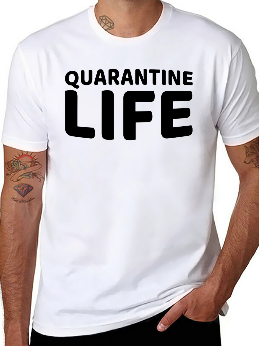 Quarantine Life Crew Neck T-Shirt