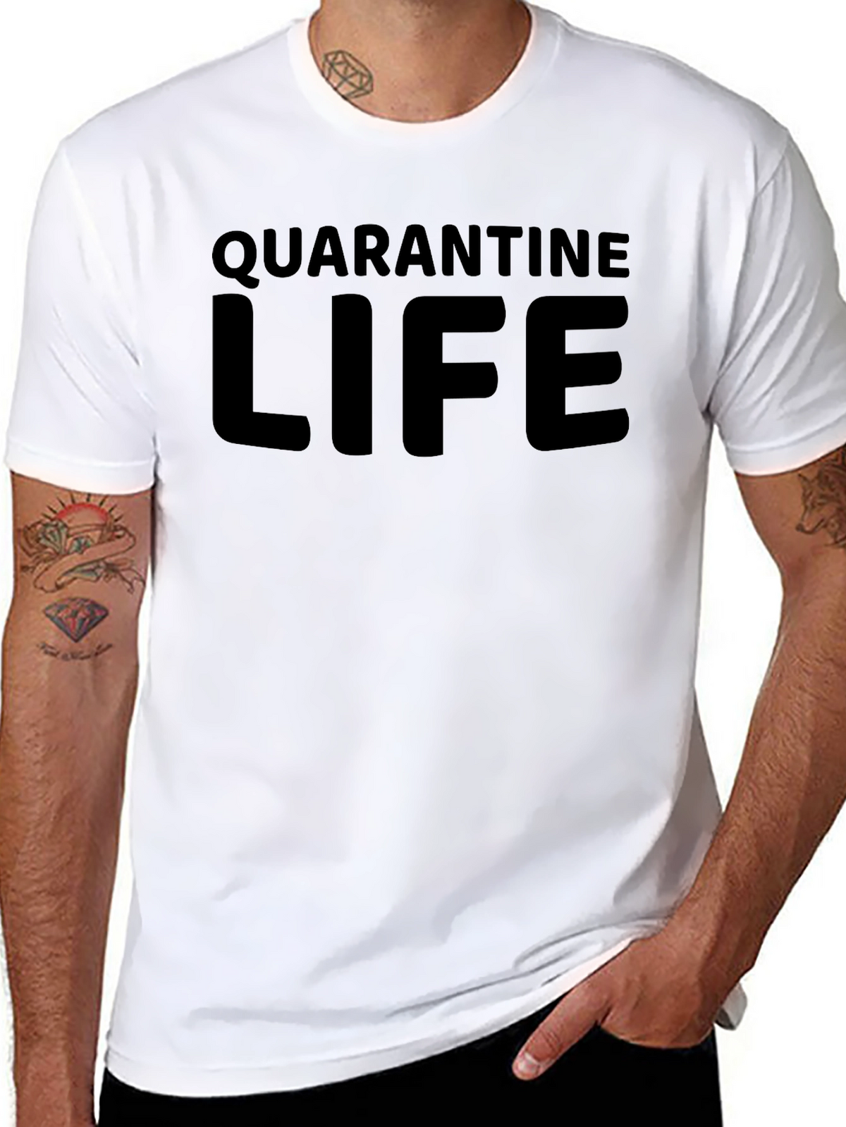 Quarantine Life Crew Neck T-Shirt