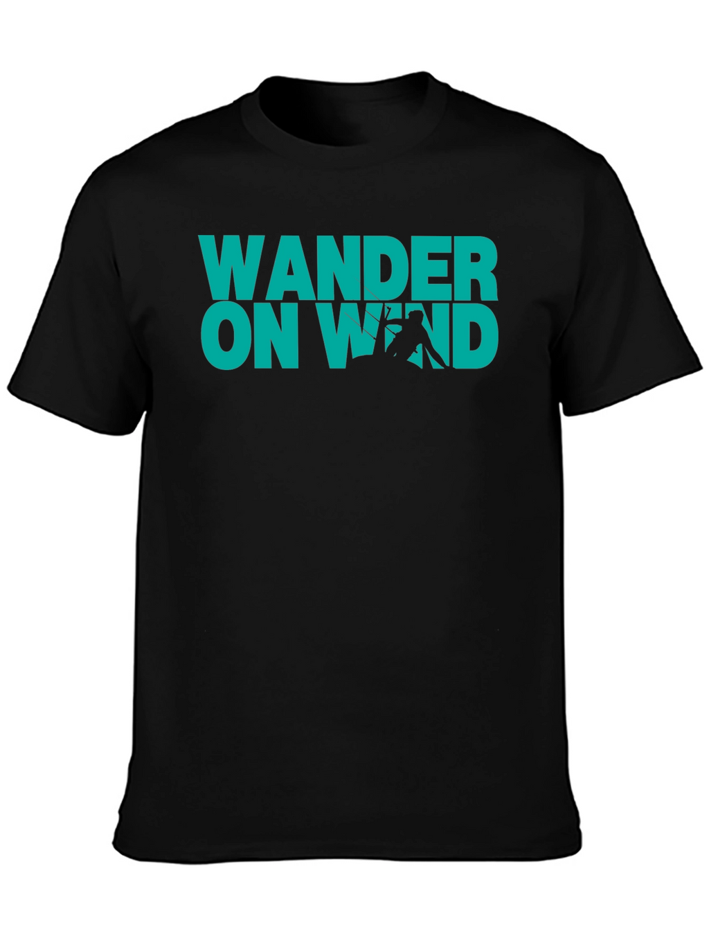 Wander On Wind Black Graphic T-Shirt