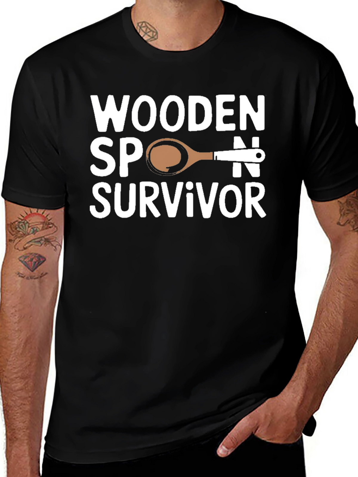 Wooden Spoon Survivor Novelty T-Shirt