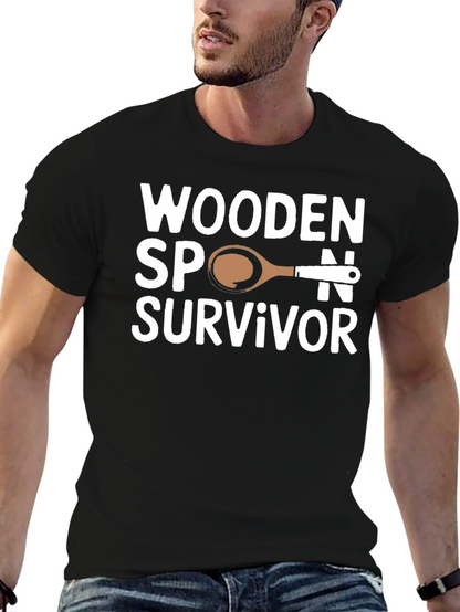 Wooden Spoon Survivor Novelty T-Shirt