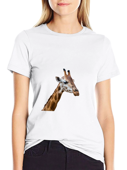Giraffe Graphic Tee - Black Casual T-Shirt