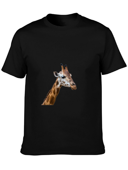 Giraffe Graphic Tee - Black Casual T-Shirt