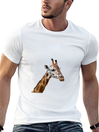 Giraffe Graphic Tee - Black Casual T-Shirt