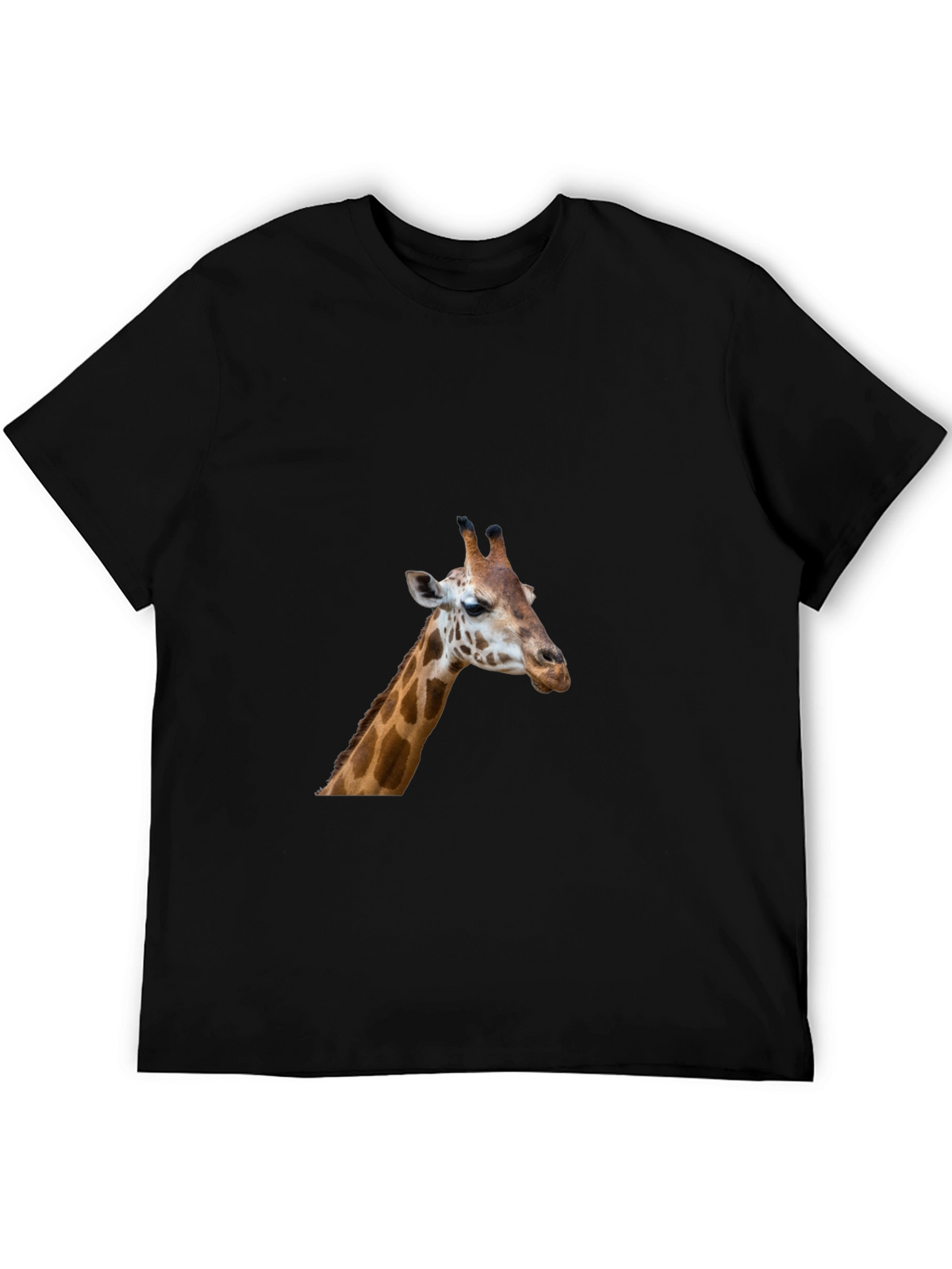 Giraffe Graphic Tee - Black Casual T-Shirt