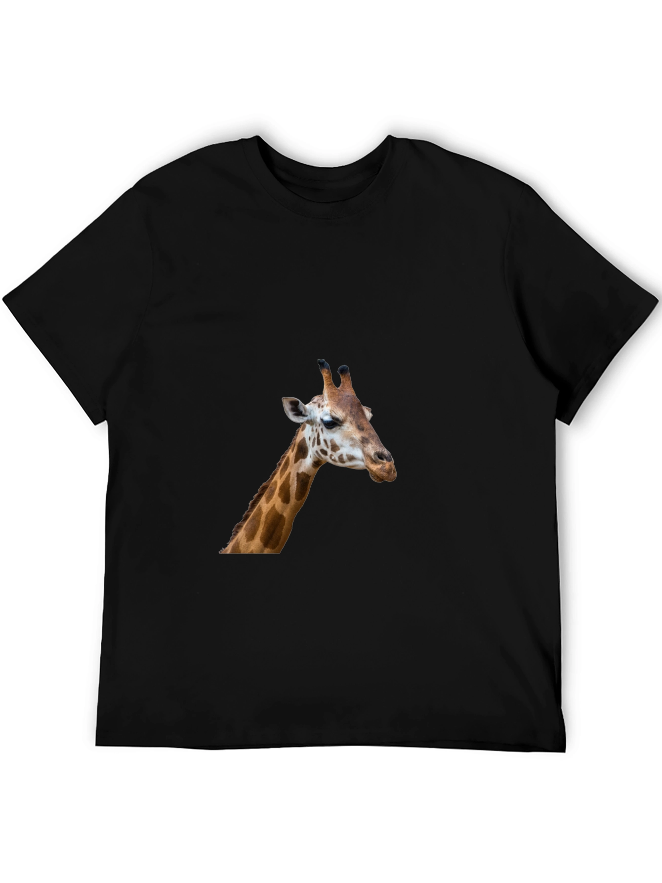 Giraffe Graphic Tee - Black Casual T-Shirt
