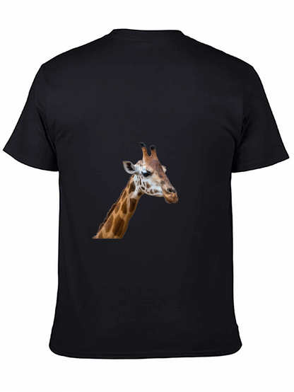 Giraffe Graphic Tee - Black Casual T-Shirt