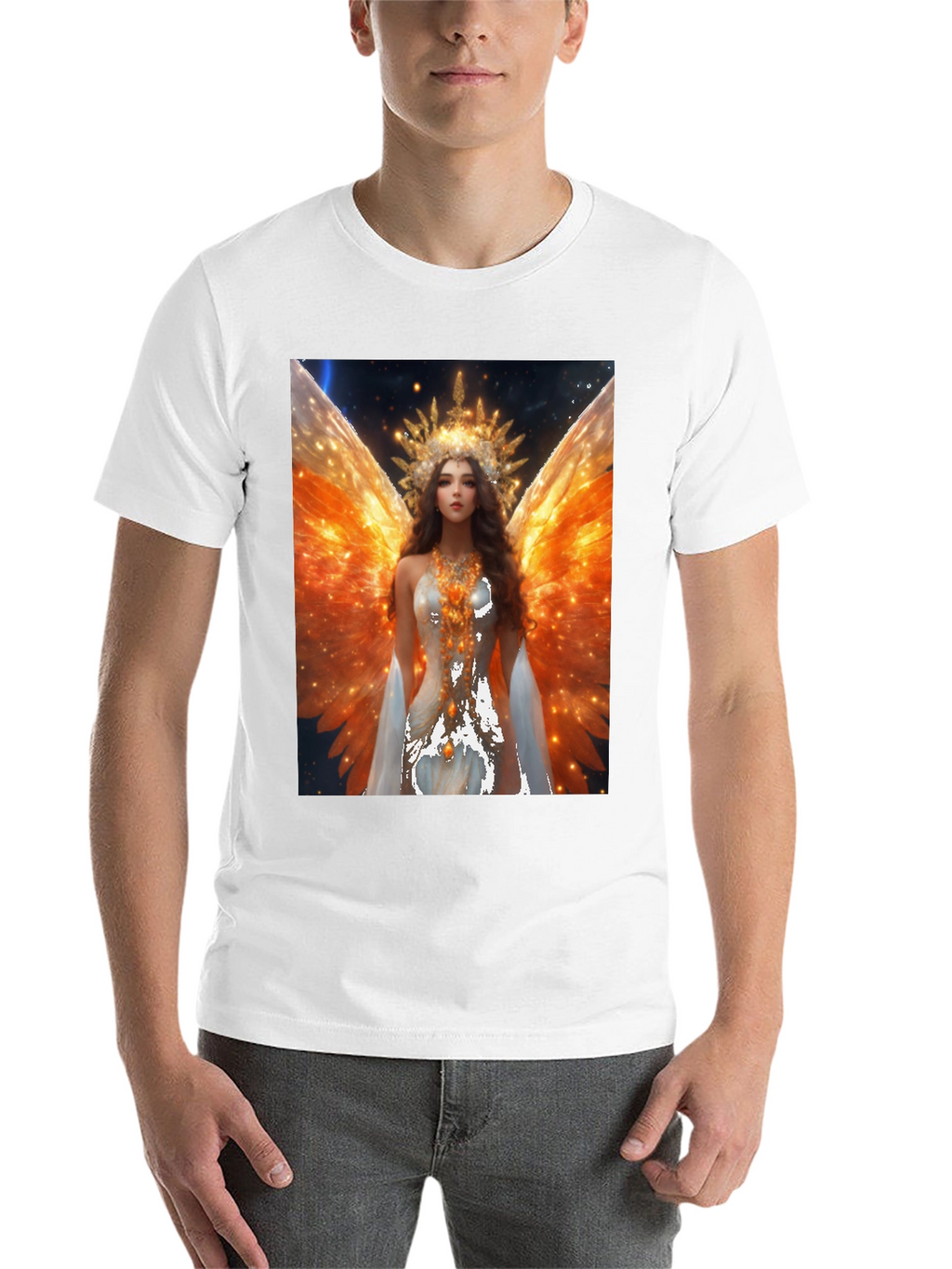 Angel Wings Graphic T-Shirt - Celestial Art Tee