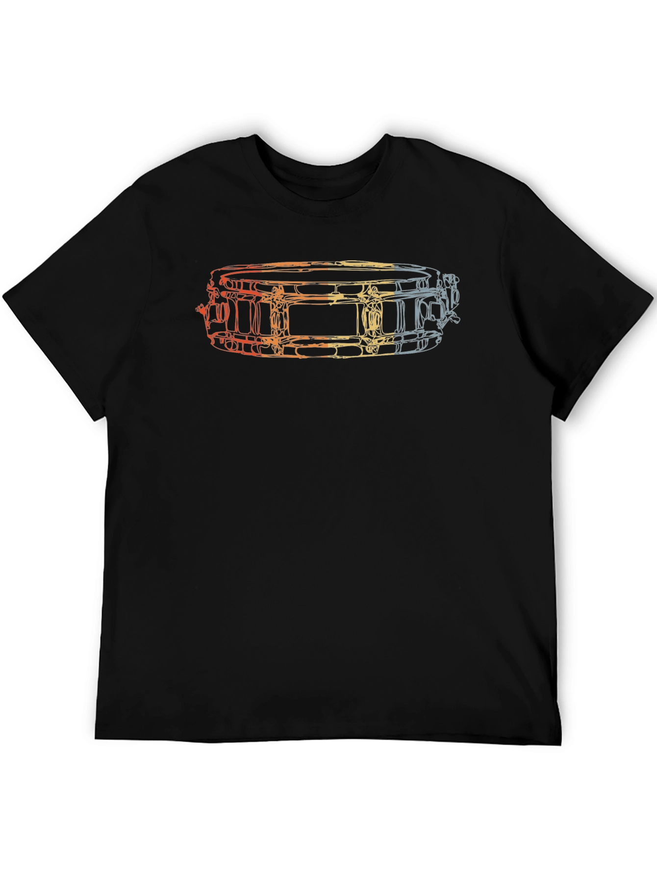 Drummer Snare Drum Graphic Tee - Black