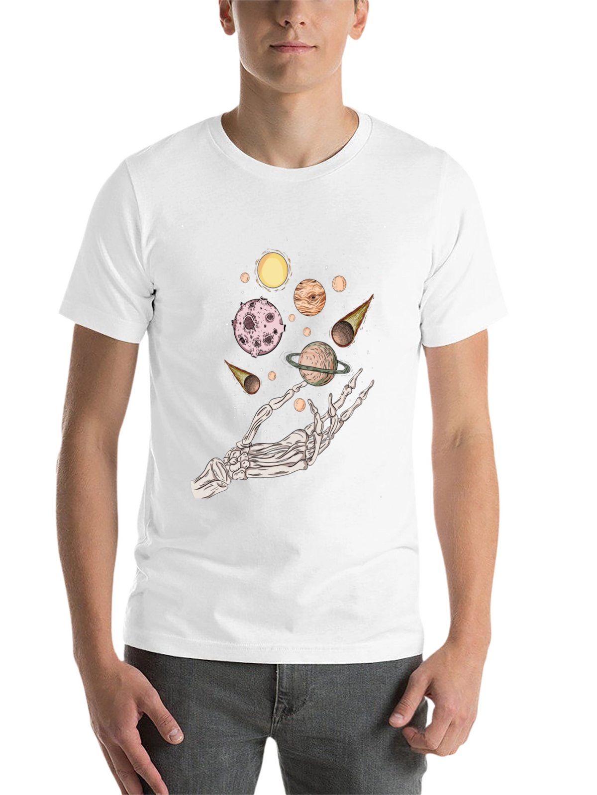 Cosmic Skeleton Hand T-Shirt
