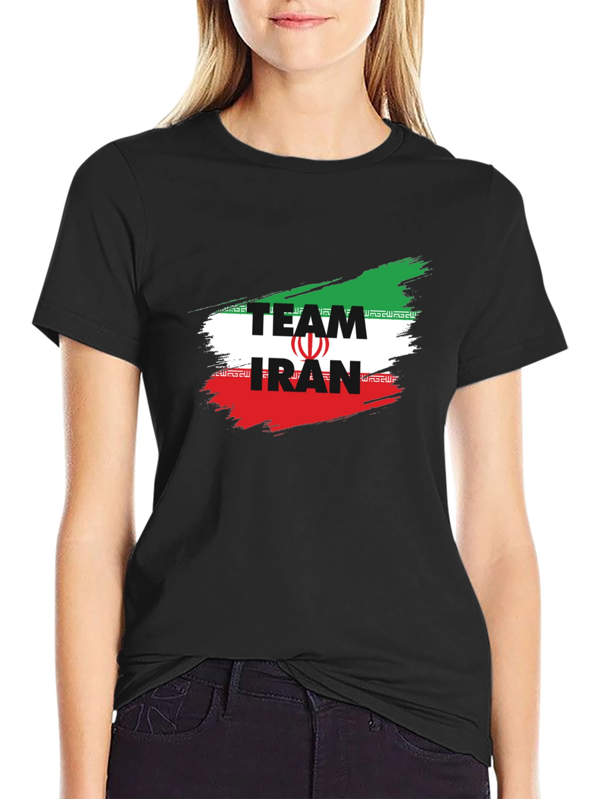 Team Iran T-Shirt - Black Graphic Tee