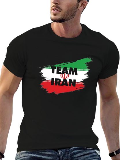 Team Iran T-Shirt - Black Graphic Tee