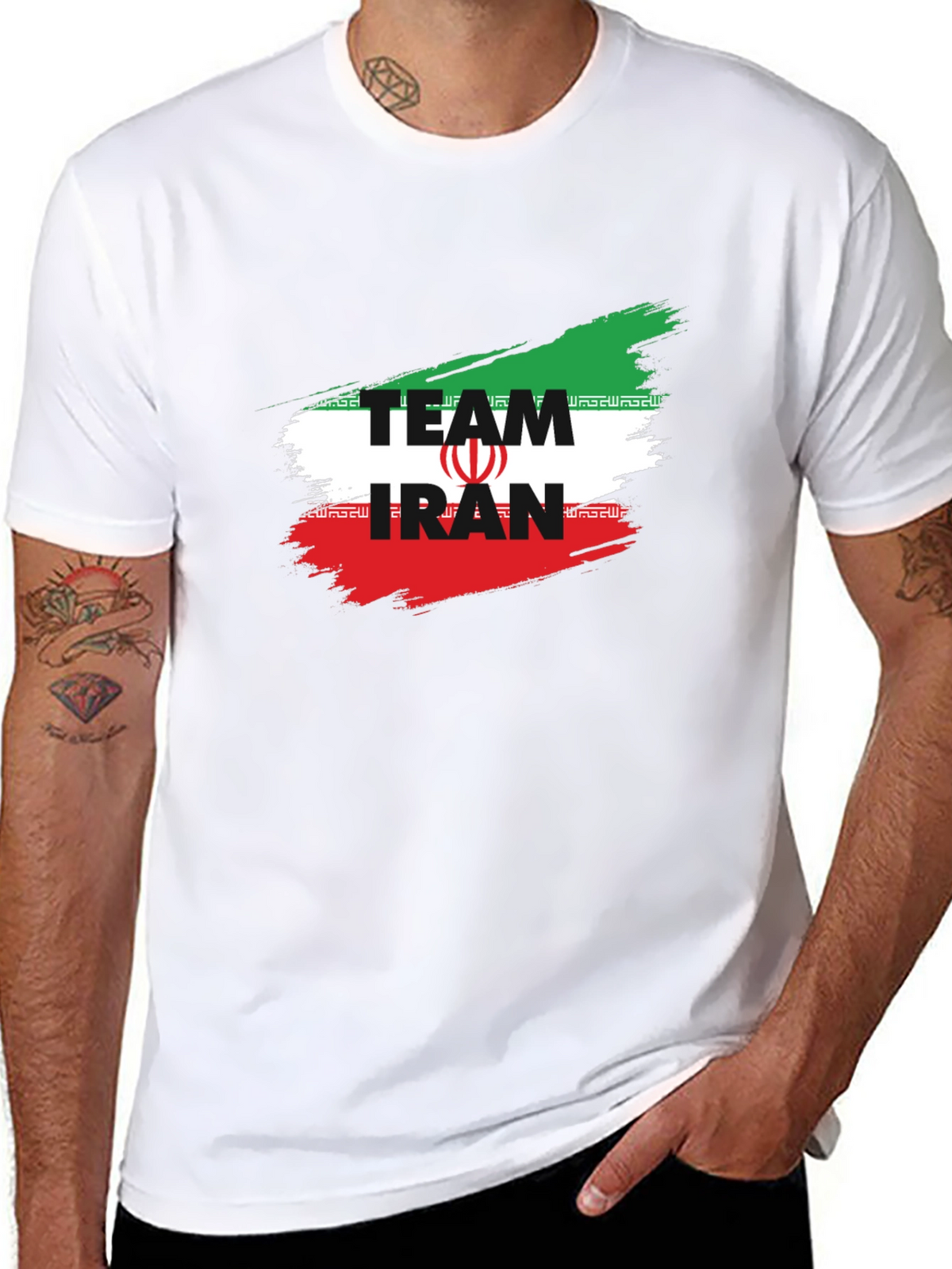 Team Iran T-Shirt - Black Graphic Tee