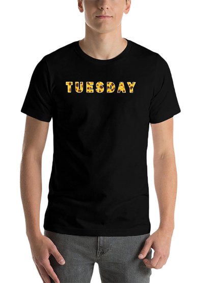 Tuesday Sunflower Print Black T-Shirt