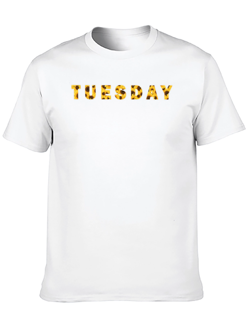 Tuesday Sunflower Print Black T-Shirt