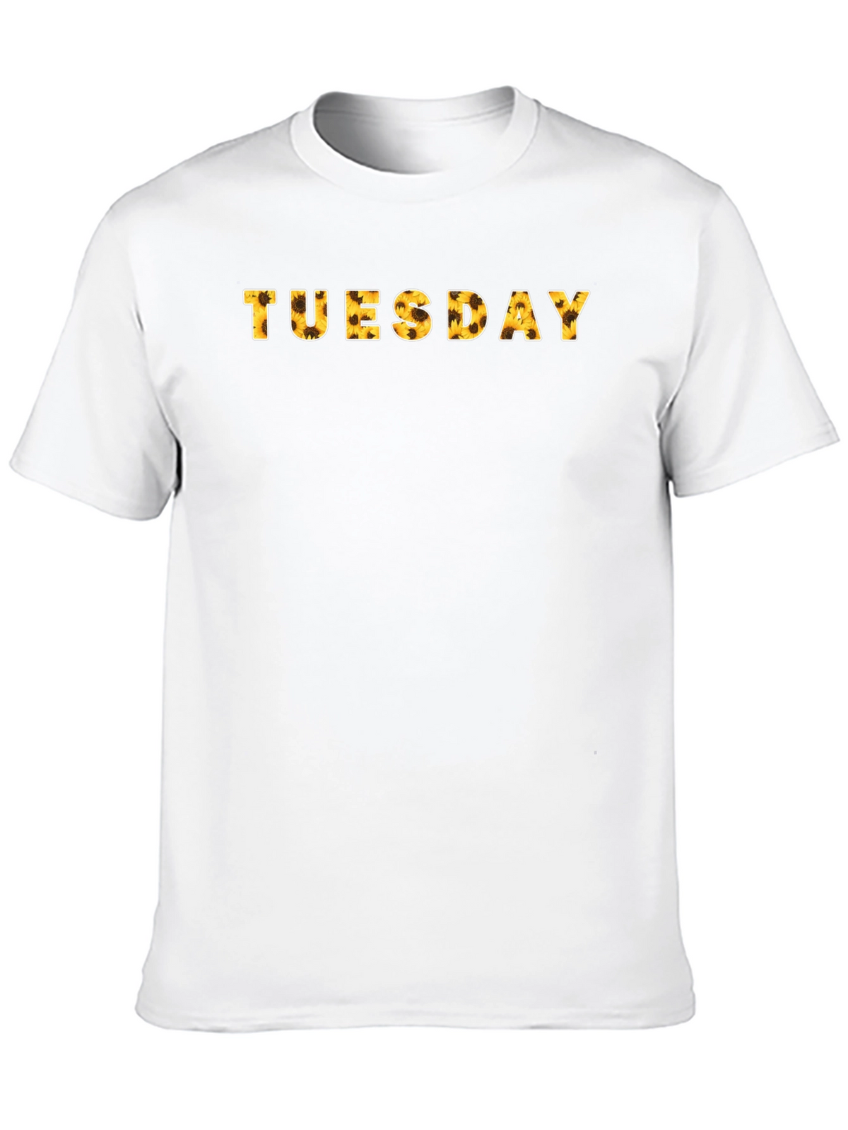 Tuesday Sunflower Print Black T-Shirt