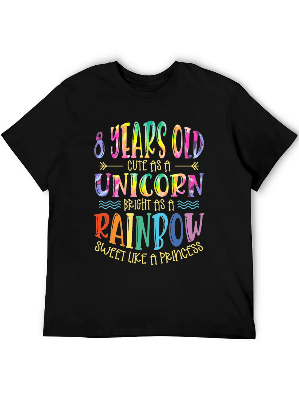8th Birthday Unicorn Rainbow Shirt