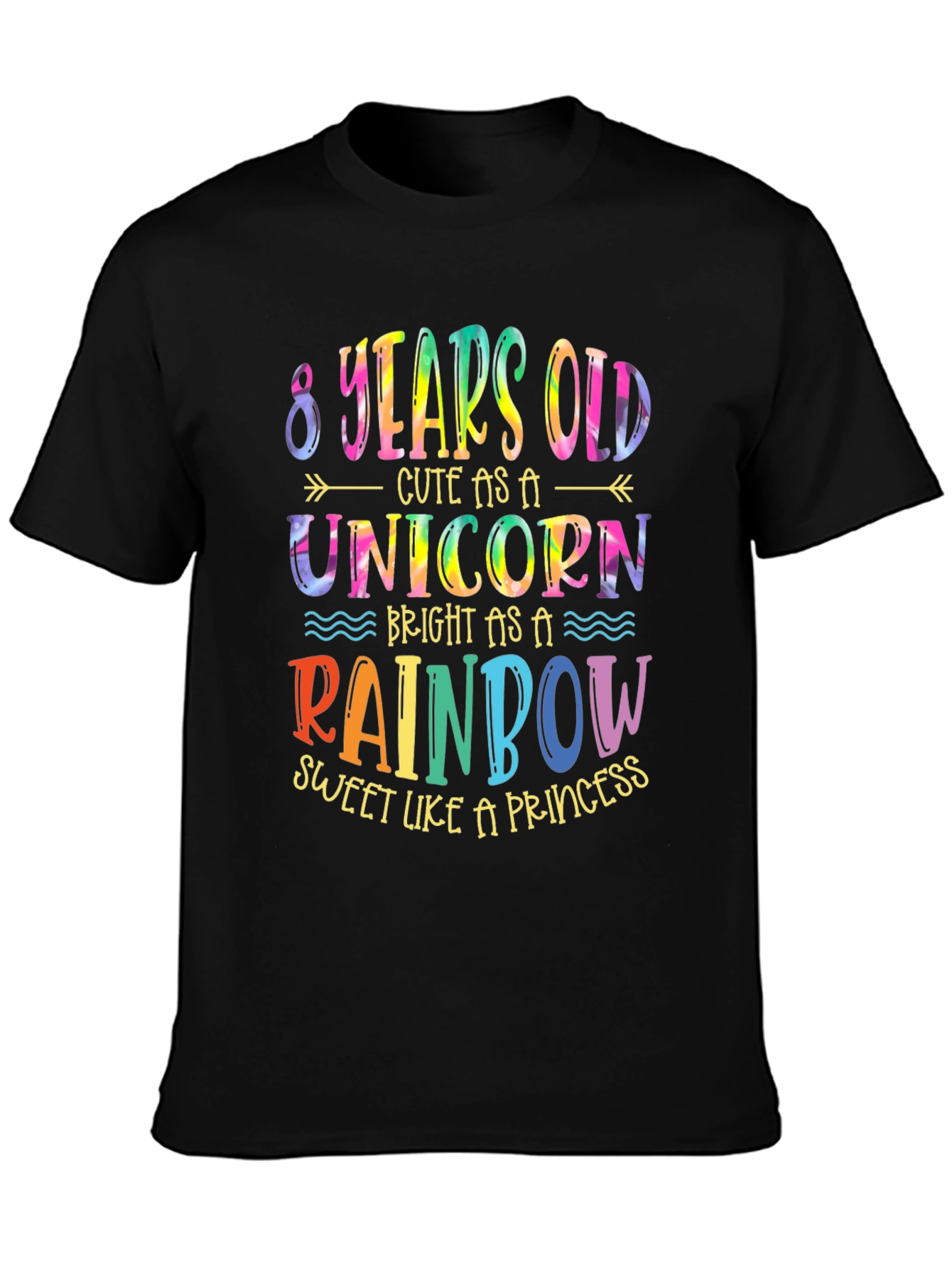 8th Birthday Unicorn Rainbow Shirt